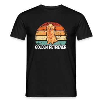 Golden retriever - Men's T-Shirt - black - Front - AI Model Male 178 light (178cm)