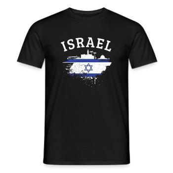 Israel - Men's T-Shirt - black - Front - AI Model Male 178 light (178cm)