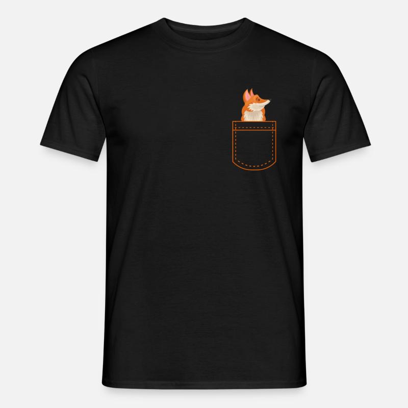 Fuchs - Männer T-Shirt - Schwarz