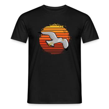 Idée cadeau de chemise d'oiseau d'eau de mouette - T-shirt homme - noir - Devant - AI Model Male 178 light (178cm)