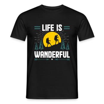vandretur - Mænd T-shirt - sort - Foran - AI Model Male 178 light (178cm)