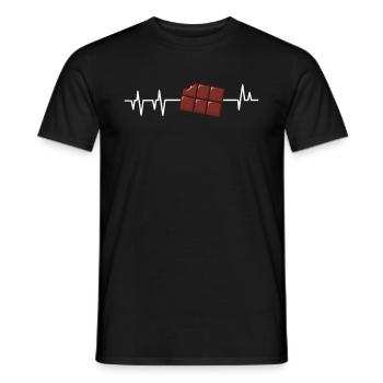 chocolate - Men's T-Shirt - black - Front - AI Model Male 178 light (178cm)