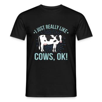 vache - T-shirt homme - noir - Devant - AI Model Male 178 light (178cm)