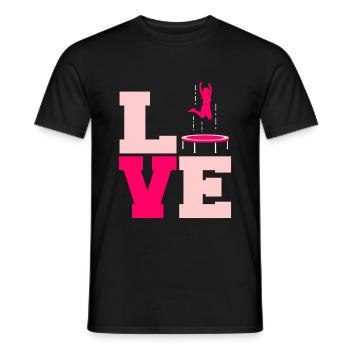 Trampolin - Männer T-Shirt - Schwarz - Vorne - AI Model Male 178 light (178cm)