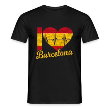 Barcelone - T-shirt homme - noir - Devant - AI Model Male 178 light (178cm)