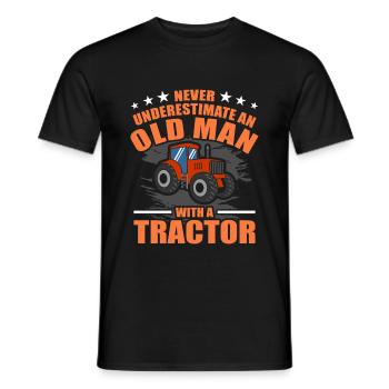 tracteur - T-shirt homme - noir - Devant - AI Model Male 178 light (178cm)