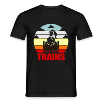train - T-shirt homme - noir - Devant - AI Model Male 178 light (178cm)