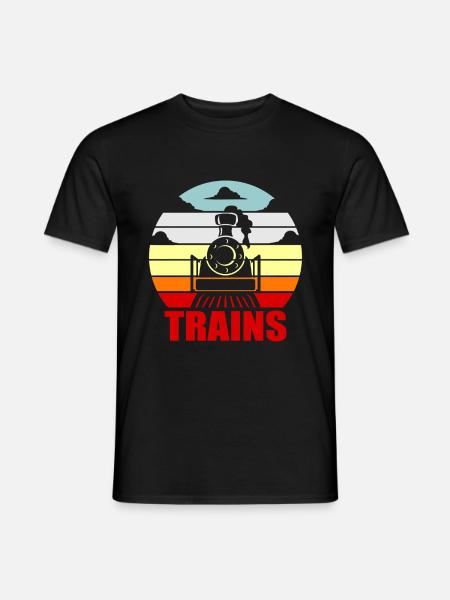 train - Men's T-Shirt - black