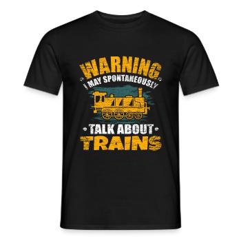 Zug - Männer T-Shirt - Schwarz - Vorne - AI Model Male 178 light (178cm)