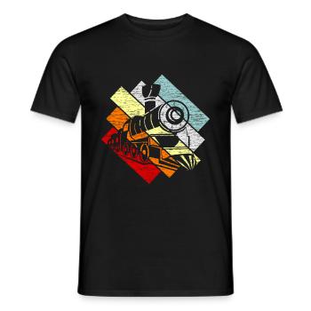 Zug Züge Modeleisenbahn Eisenbahn Geschenk - Männer T-Shirt - Schwarz - Vorne - AI Model Male 178 light (178cm)