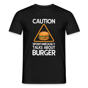 Burger - T-shirt homme - noir - Devant - AI Model Male 178 light (178cm)