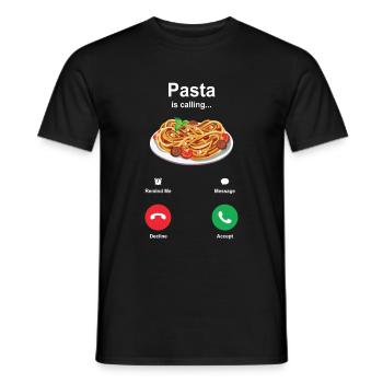 Pâtes - T-shirt homme - noir - Devant - AI Model Male 178 light (178cm)