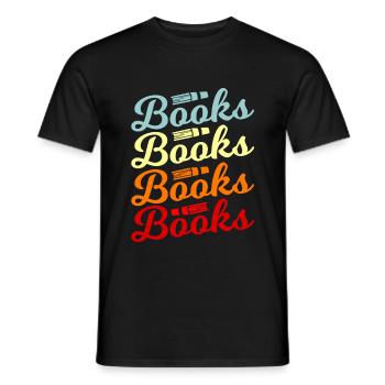 Buchwurm Geschenkidee - Männer T-Shirt - Schwarz - Vorne - AI Model Male 178 light (178cm)