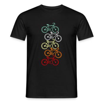 VTT Vélo électrique Vélo Gesch - T-shirt homme - noir - Devant - AI Model Male 178 light (178cm)