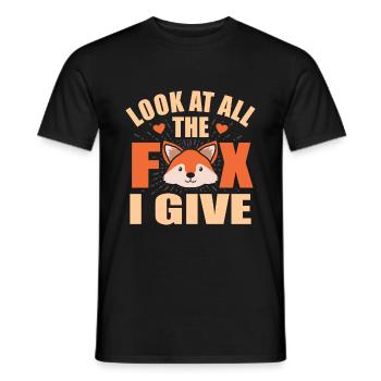 Fox - Men's T-Shirt - black - Front - AI Model Male 178 light (178cm)