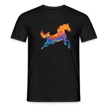 cheval - T-shirt homme - noir - Devant - AI Model Male 178 light (178cm)