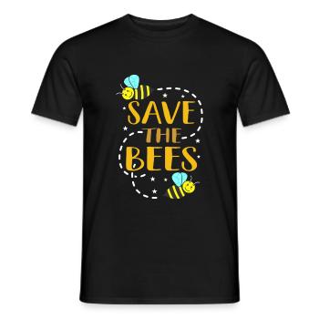 Bienen - Männer T-Shirt - Schwarz - Vorne - AI Model Male 178 light (178cm)