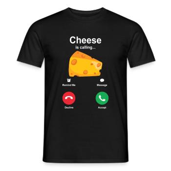 fromage - T-shirt homme - noir - Devant - AI Model Male 178 light (178cm)