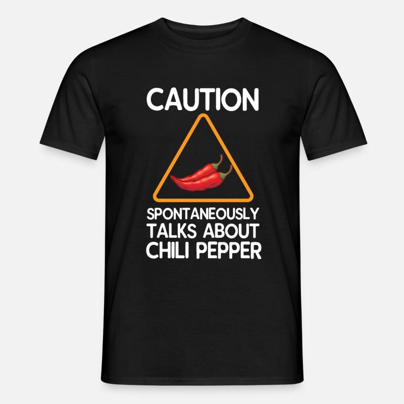 Chili Pfeffer - Männer T-Shirt - Schwarz