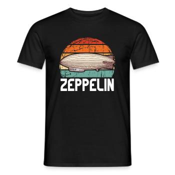 Starre Zeppelin-Flugzeuge Geschenkidee - Männer T-Shirt - Schwarz - Vorne - AI Model Male 178 light (178cm)