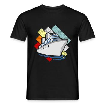 Cruise ship - Men's T-Shirt - black - Front - AI Model Male 178 light (178cm)