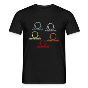Idée cadeau amusante pour les montagnes russes - T-shirt homme - noir - Devant - AI Model Male 178 light (178cm)