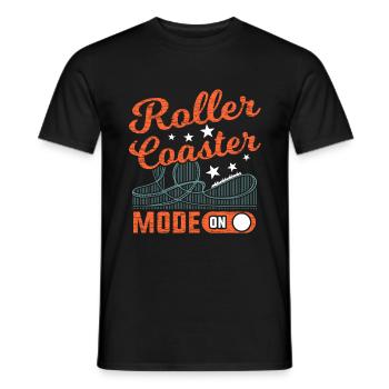 Achterbahn - Männer T-Shirt - Schwarz - Vorne - AI Model Male 178 light (178cm)