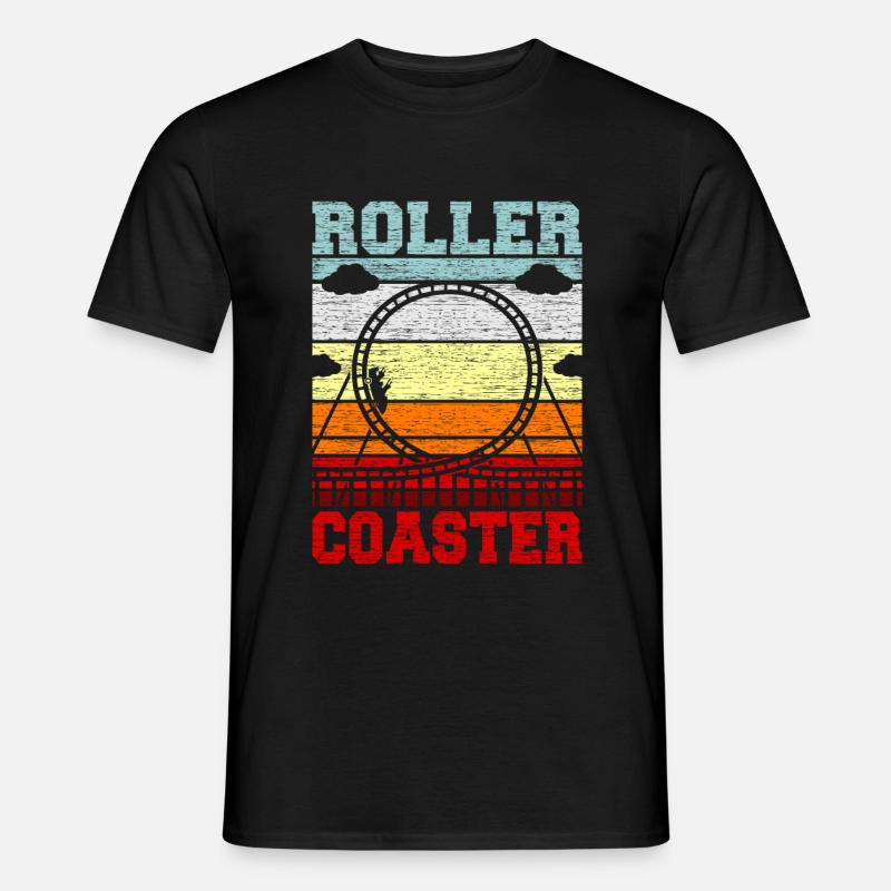 Achterbahn - Männer T-Shirt - Schwarz