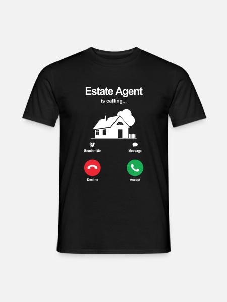 Immobilienmakler - Männer T-Shirt - Schwarz