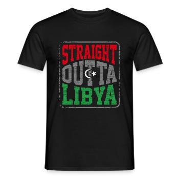 Libyen - Männer T-Shirt - Schwarz - Vorne - AI Model Male 178 light (178cm)