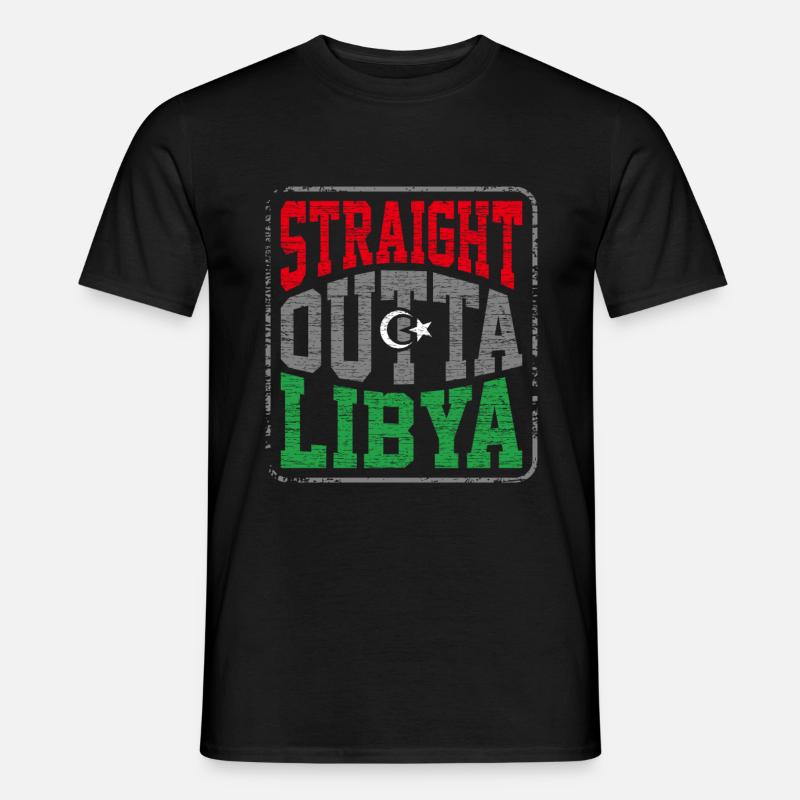 Libyen - Männer T-Shirt - Schwarz