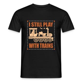 Zug - Männer T-Shirt - Schwarz - Vorne - AI Model Male 178 light (178cm)