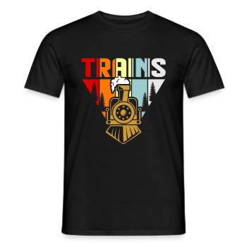 train - T-shirt homme - noir - Devant - AI Model Male 178 light (178cm)