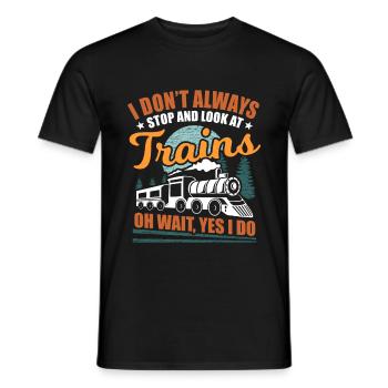 Zug Züge Modeleisenbahn Eisenbahn Geschenk - Männer T-Shirt - Schwarz - Vorne - AI Model Male 178 light (178cm)