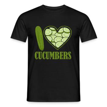 Gurke Grünes Gemüsegeschenk - Männer T-Shirt - Schwarz - Vorne - AI Model Male 178 light (178cm)