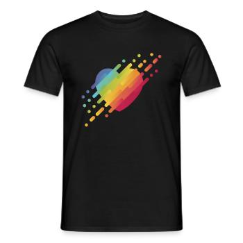 LGBT - Männer T-Shirt - Schwarz - Vorne - AI Model Male 178 light (178cm)