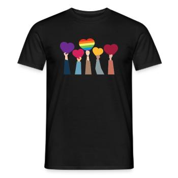 LGBT - Männer T-Shirt - Schwarz - Vorne - AI Model Male 178 light (178cm)