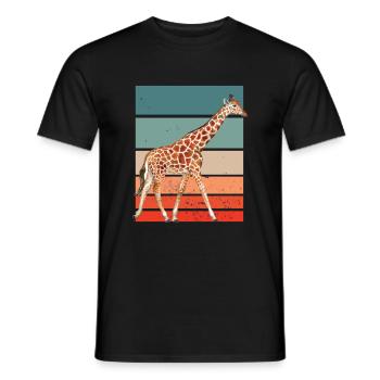 giraffe - Men's T-Shirt - black - Front - AI Model Male 178 light (178cm)
