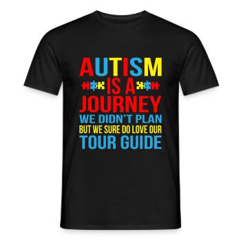 Autisme - T-shirt homme - noir - Devant - AI Model Male 178 light (178cm)