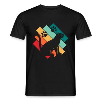 Chat - T-shirt homme - noir - Devant - AI Model Male 178 light (178cm)