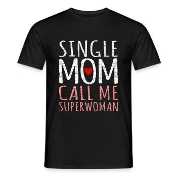 Alleinerziehende Mutter - Männer T-Shirt - Schwarz - Vorne - AI Model Male 178 light (178cm)