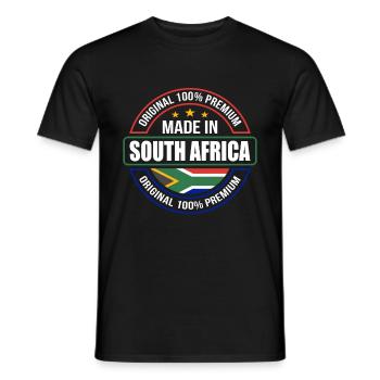 Südafrika - Männer T-Shirt - Schwarz - Vorne - AI Model Male 178 light (178cm)