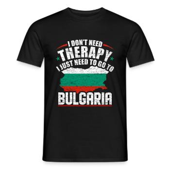 Bulgaria - Men's T-Shirt - black - Front - AI Model Male 178 light (178cm)