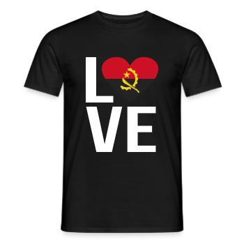 Angola - T-shirt homme - noir - Devant - AI Model Male 178 light (178cm)