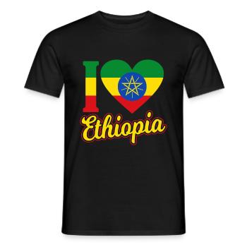 Ethiopia - Men's T-Shirt - black - Front - AI Model Male 178 light (178cm)