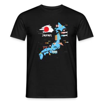 Japan - Männer T-Shirt - Schwarz - Vorne - AI Model Male 178 light (178cm)