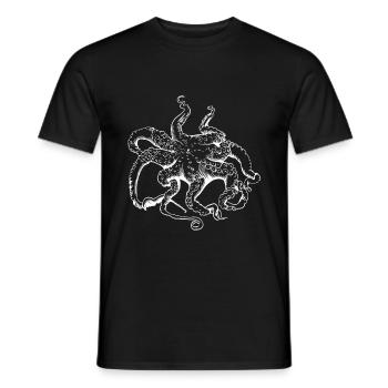 Oktopus Tintenfische Tentakel Meerestiere Ozean - Männer T-Shirt - Schwarz - Vorne - AI Model Male 178 light (178cm)