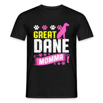 Deutsche Dogge - Männer T-Shirt - Schwarz - Vorne - AI Model Male 178 light (178cm)