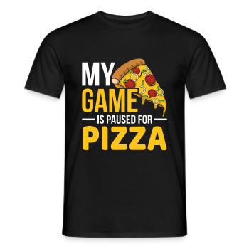 Pizza - T-shirt homme - noir - Devant - AI Model Male 178 light (178cm)