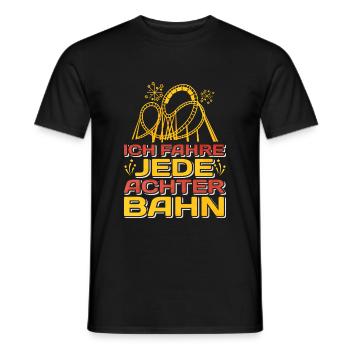 Achterbahn - Männer T-Shirt - Schwarz - Vorne - AI Model Male 178 light (178cm)